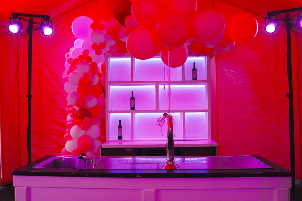 Partytent Fuchsia Fantasie 7